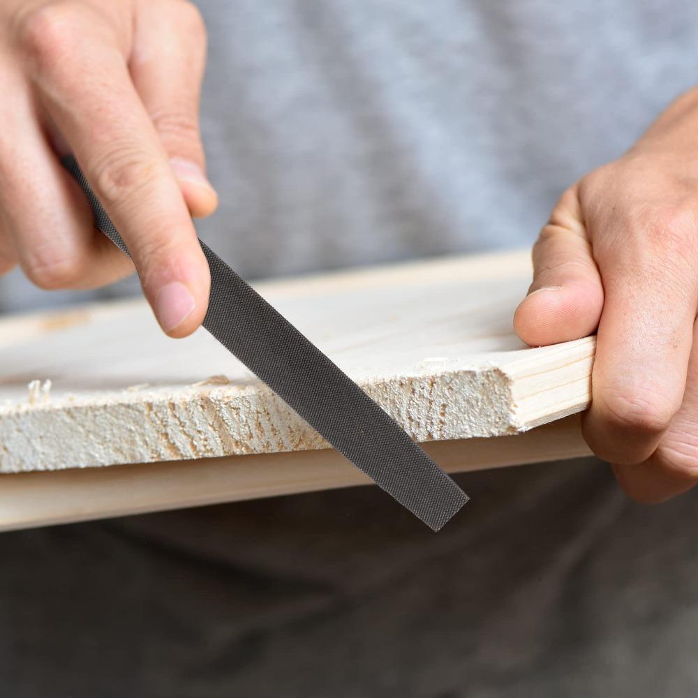 Одноручный напильник Плоский металлический напильник Высокоуглеродистая сталь Ручные напильники для инструмента Металлический напильник Плоский напильник Дерево