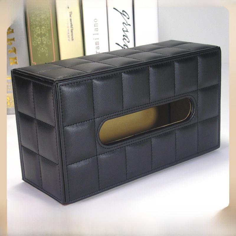 Элегантная кожаная коробка для салфеток — высококачественный декоративный аксессуар для гостиной, журнального столика, дома, отеля или ресторана.