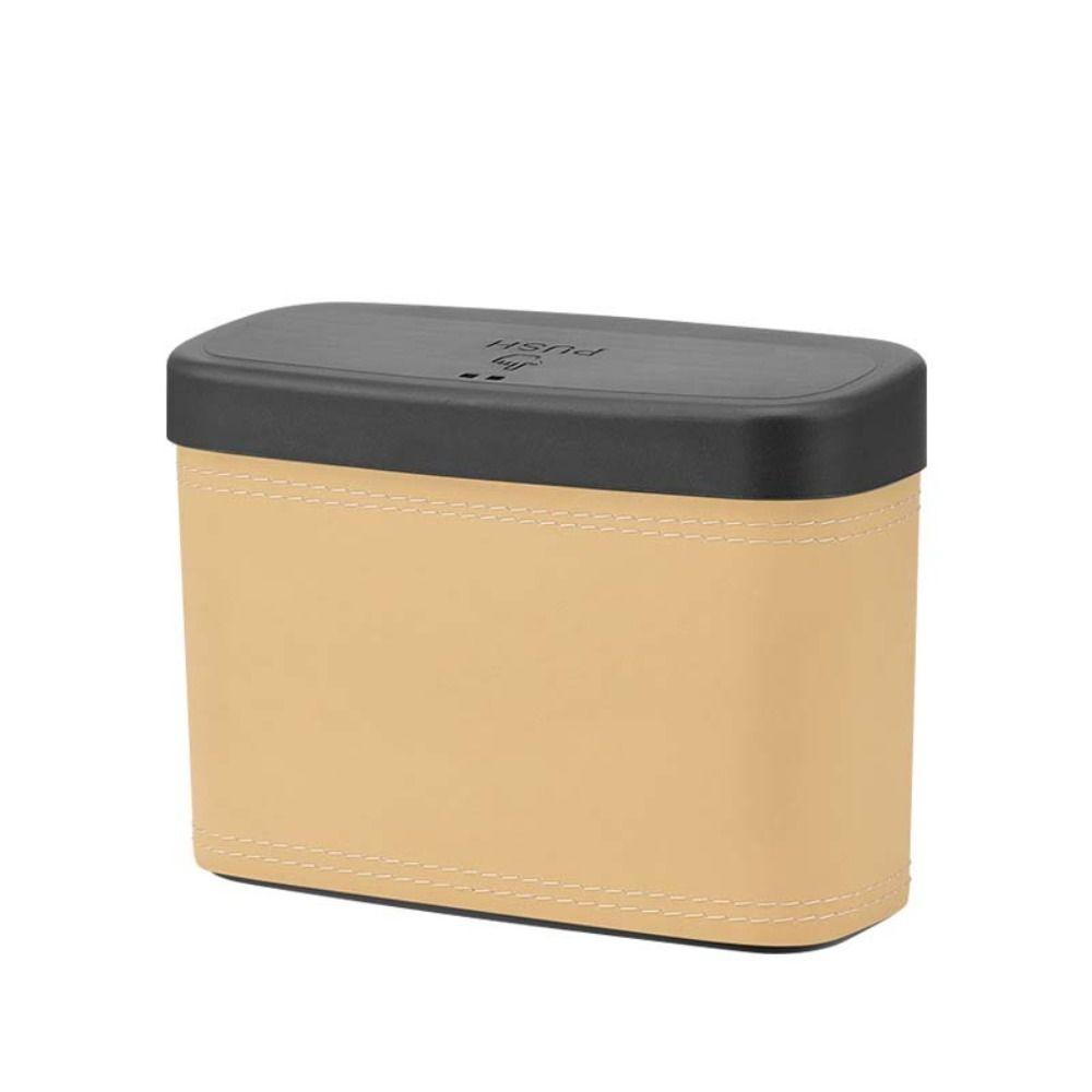 PU Leather Car Press-down Storage Box Waterproof Hanging Storage Bin  Car Interior Supplies