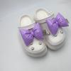 Милые универсальные шармы для обуви для Crocs DIY Конфетные цвета Бант Съемная пряжка для обуви Декоративные аксессуары Женские Детские Подарки