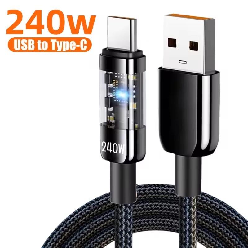 240 Вт быстрая зарядка USB Type C кабель для быстрой зарядки Weaving Data Line быстрая зарядка Anti-break для Samsung IPhone Xiaomi HUAWEI IPad