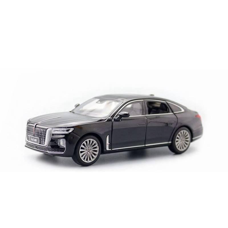 Alloy Qi Hong Car Model With Door Opening And Acousto Optic Design For Gift