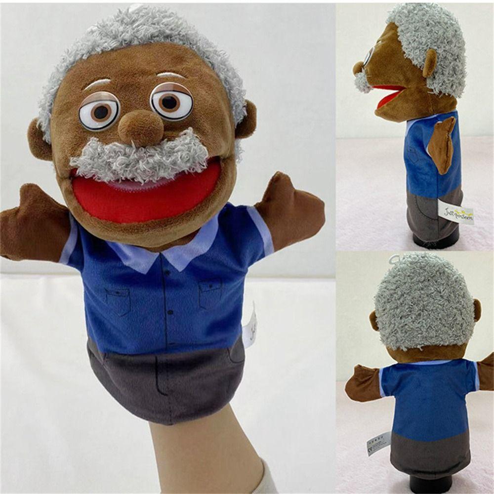 Игрушка на руку Черная кожа Обучающие африканские пальчиковые куклы Плюшевая ручная кукла Ручная кукла Пальцевые куклы