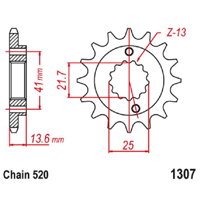 520 Motorcycle Front Sprocket For Honda ZX-6R ZX6R ZX600 Ninja 600 98-06 ZX636 03-06 XR650R XR 650R XR650 R 2000-2007