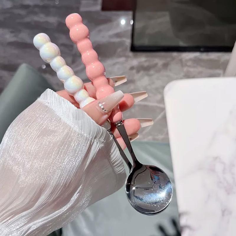 Набор столовых приборов Boss Lady Pearl с керамическими ручками и из нержавеющей стали 304 - Высококлассный стиль INS