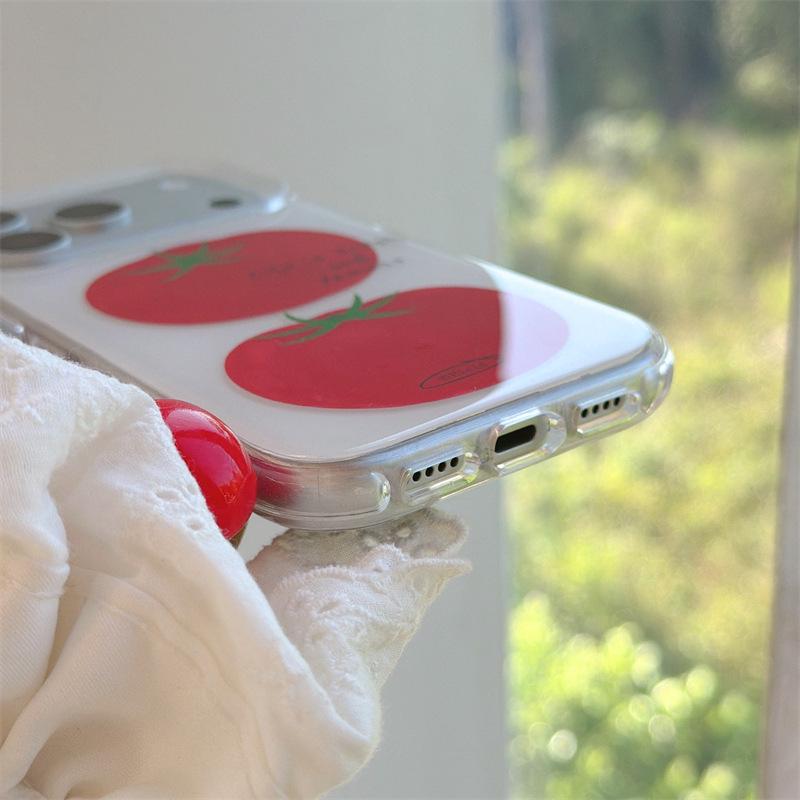 Простой двухслойный чехол для телефона In's с дизайном помидора для iPhone 17 Pro Max и Apple 16/15