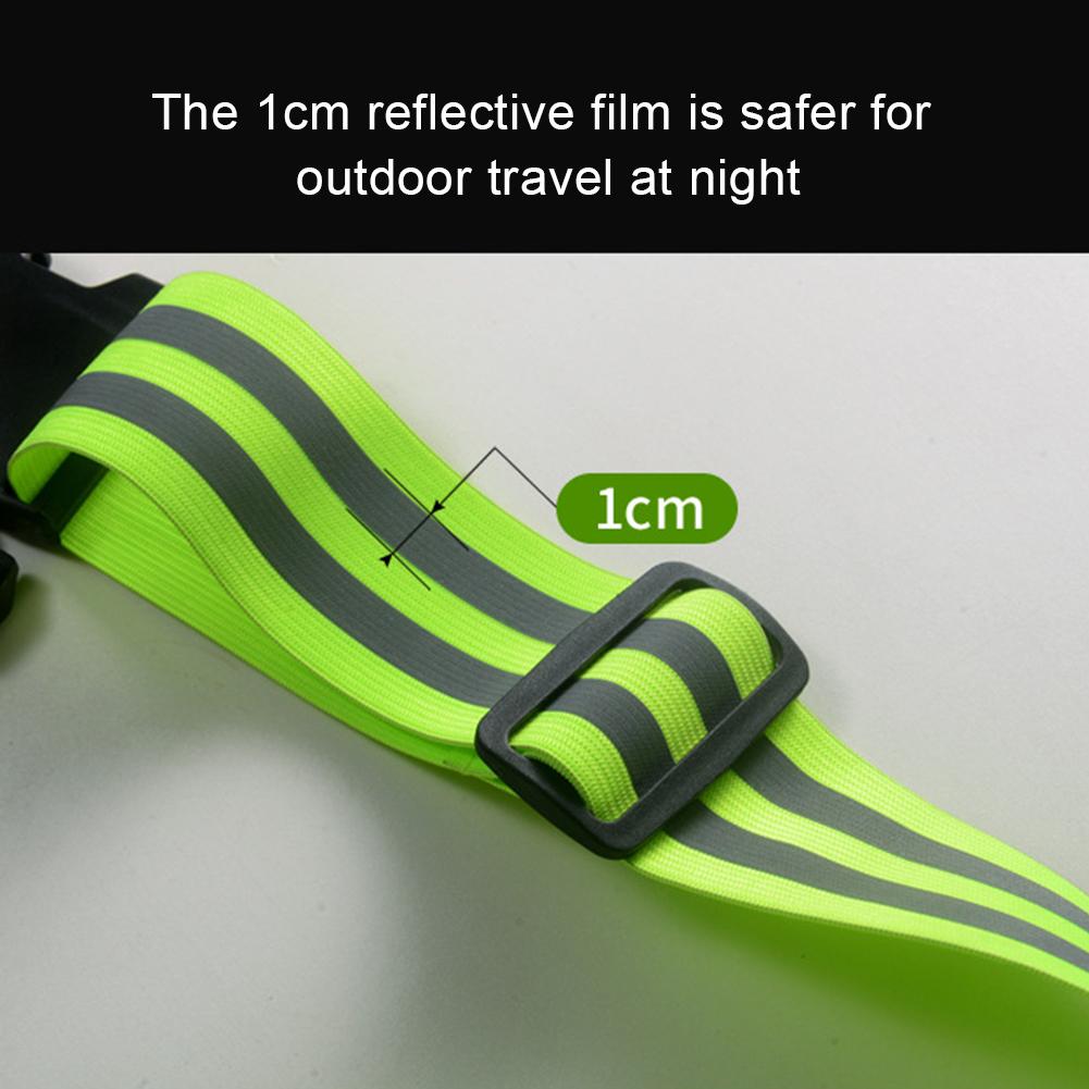 Reflective Shoulder Strap Reflective Belt Adjustable Cycling Strap with Pouch Running Gear High Visibility for Running Cycling