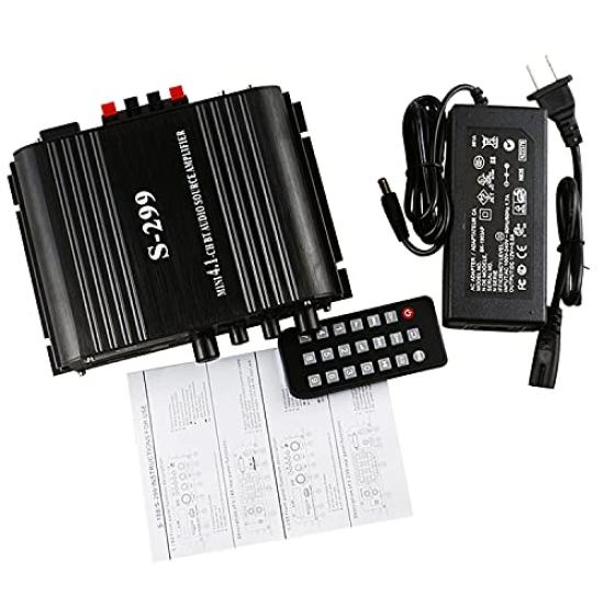 Surround Amplifier 4 X 40W RCA Subwoofer General Purpose Small Amplifier Card Playback Compatible with Bluetooth Compact Body Channel Sound Control