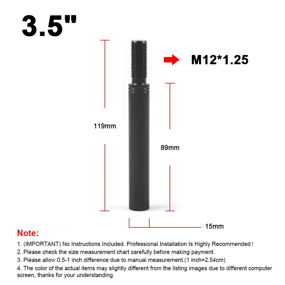 Universal Straight Shift Knob Extender Extension Car Lever Gear Shifter For Mazda for Honda for Toyota M10X1.5 M10X1.25 M12X1.25