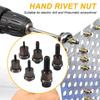 1 шт. M3 M4 M5 M6 M8 M10 M12 Ручная головка для заклепочного пистолета для гаек Простая установка Заклепочник Инструмент Rivnut Аксессуар Для гаек