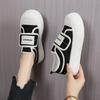 Ugly Cute Platform Canvas Shoes Women's Spring and Autumn New Popular Velcro Board Shoes Loose Lazy Shoes Non-slip Soft-soled Women's Shoes