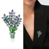 Fashion Crystal Lavender Brooches Pins Women Clothing Wedding Jewelry Party Accessories Gifts