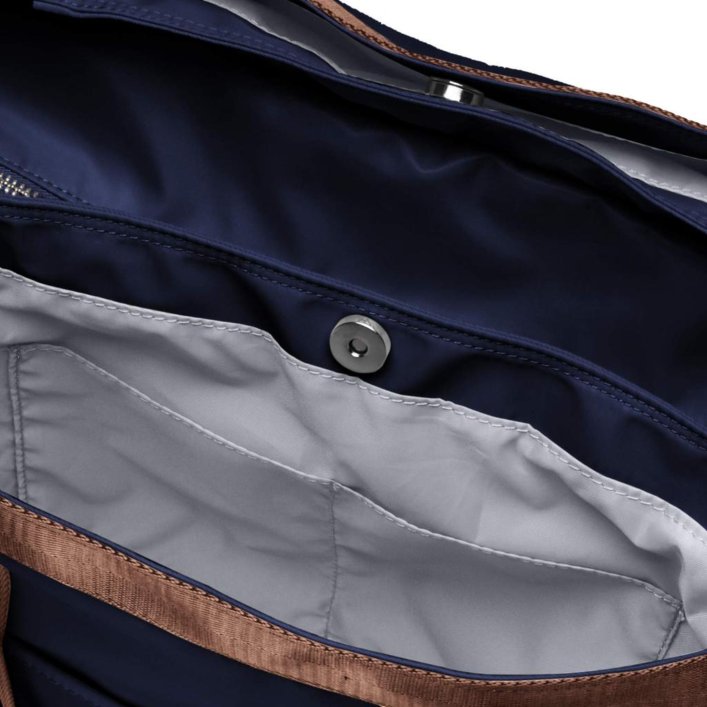 Boston Bag Logo Silver Foam Print Lightweight Nylon Twill 2WAY Bag Shoulder Bag Navy [Lee] Mother's