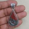 Кулон 'Груша' из африканского кровавика из стерлингового серебра 925 пробы, дизайнерский кулон в стиле бохо