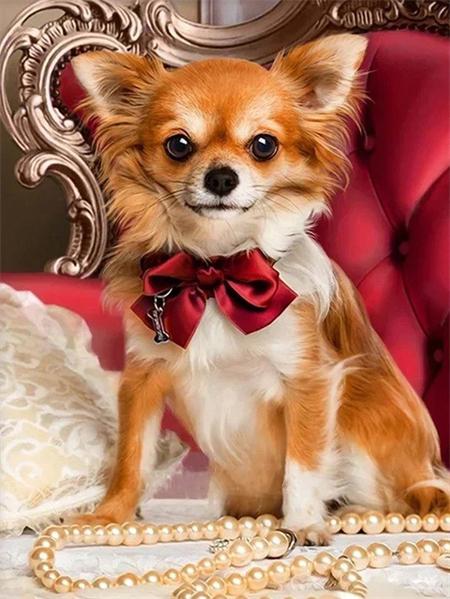 Full Round 5D Diamond Painting Dog Diy Embroidery Mosaic Animal Handmade Gift Home Decor