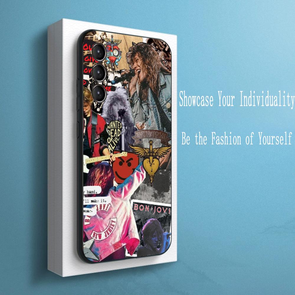 Fashion personal BonS ins jovi design Phone Case For Samsung Galaxy S25 S24 S23 S22 S21 S20 Plus Ultra Note20 Soft Black