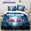 Custom Name,RB Leipzig Pattern Bedding Home Decoration Birthday Gift ( 1 duvet cover + 2 pillowcase, without core),fan merchandise.