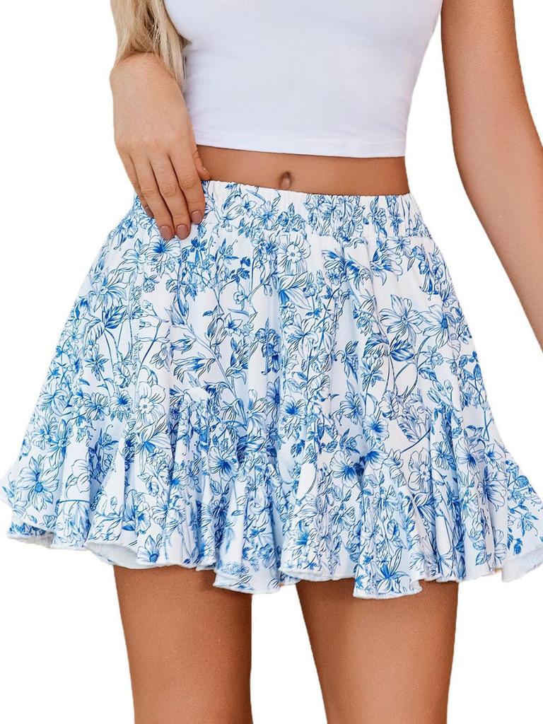 2025 Summer Y2K Ruffle Pleated Mini Skirt - Cross-Border European & American Trend