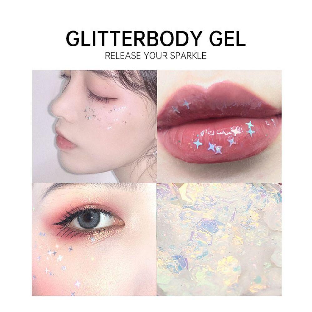 Nail Hair Face Body Decoration Eye Glitters Cream Gel, Sequins Makeup Glitter Gel Face Decoration
