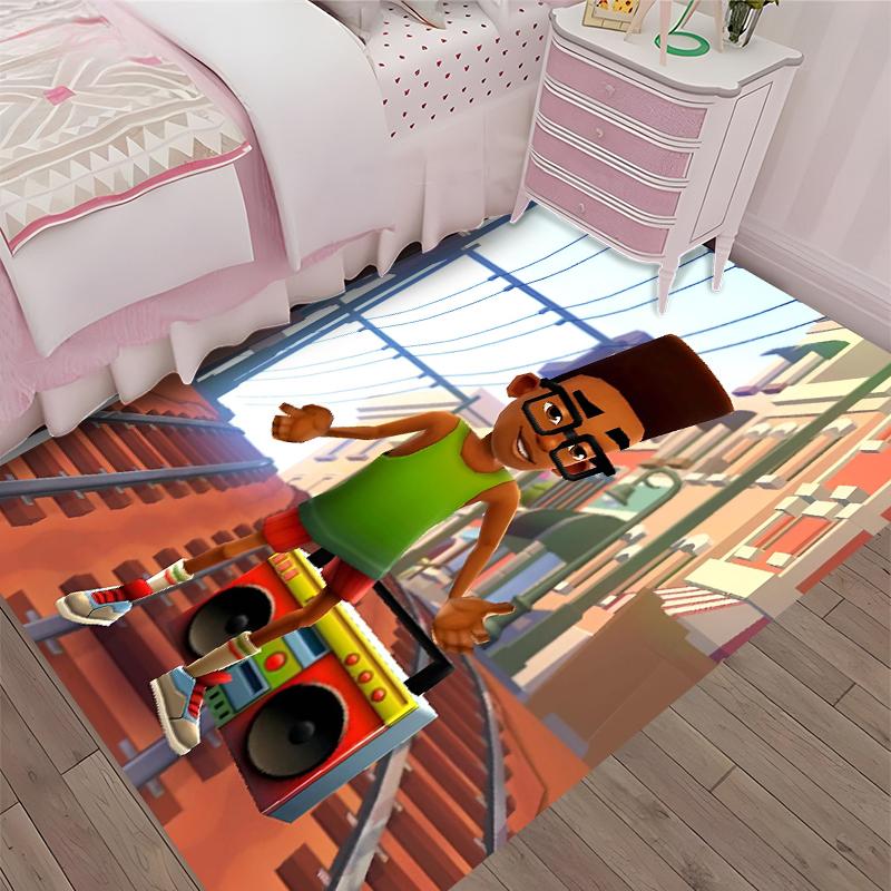 Ковер с принтом Subway Surfers, Коврик для офисного кресла, Гостиной, Спальни, Кухни. Декор, Подарки.