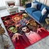 Horror Monster Crew Carpet, Non-slip Office Chair Rug, Digital Print Home Area Rug, Unique Festival Decorations