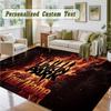 Crystal Velvet Square Rug Custom NameLinkin Park Pattern Non Slip Home Floor Decor Rug