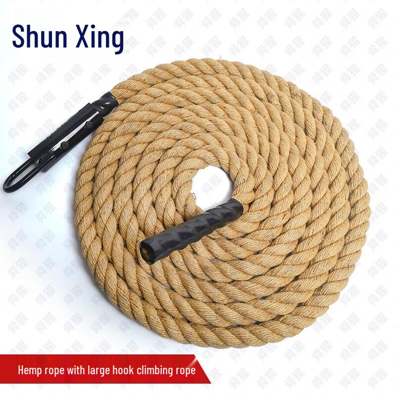 Shunxing Jute Climbing and Battle Rope with Heavy-Duty Hooks
