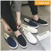 Весенне-летние мужские парусиновые туфли в корейском стиле, мужские ленивые туфли на одной педали, тканевые туфли, повседневные, для пары, мужские туфли