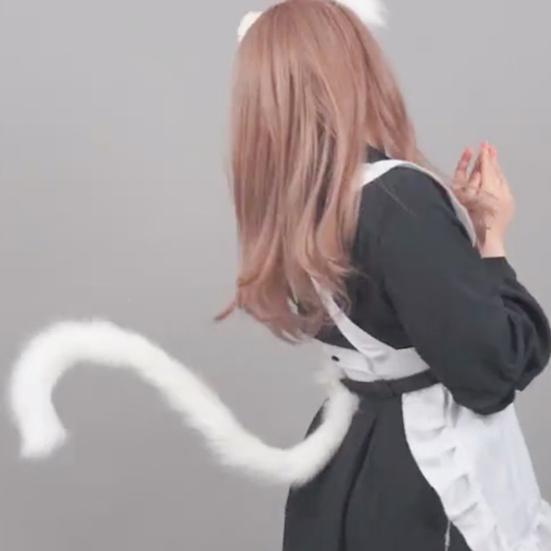 2 шт./компл. кошачьи уши и хвост комплект для взрослых и детей кошачьи уши повязка на голову регулируемый пояс кошачий хвост аксессуары комплект костюм аксессуары