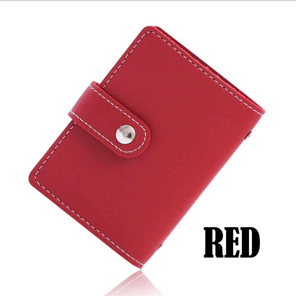 New Anti-theft ID Credit Card Holder Fashion Women's 26 Cards Slim PU Leather Pocket Case Purse Wallet Bag for Women Men Female