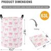 Girls Laundry Hamper Basket, Pink Bowknots