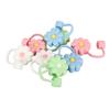 8Pcs Straw Covers Dustproof Decorative Portable Odorless Reusable Silicone Straw Toppers for Party Shopping Home