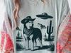 Vintage Malamute Cowboy UFO Shirt – Funny Western Alien Dog Tee, Retro Space Ranch T-Shirt for Country Malamute Mom or Dad, Wild Dog Lovers