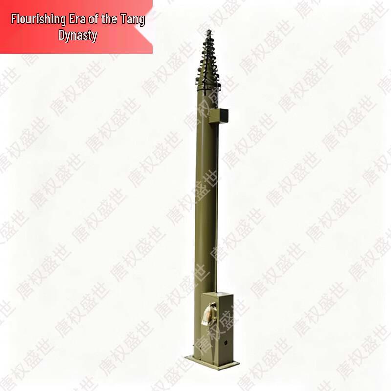 Quick-Install Retractable Lightning Rod for Communication Tents