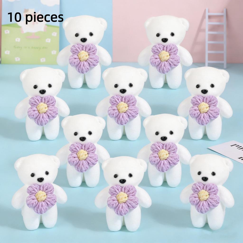 7/10 шт. Подарочный букет на День святого Валентина Медведь Мороженое Цветок Медведь Для свадебного букета Милый медведь Красивый цветок Подарок Декор для дома