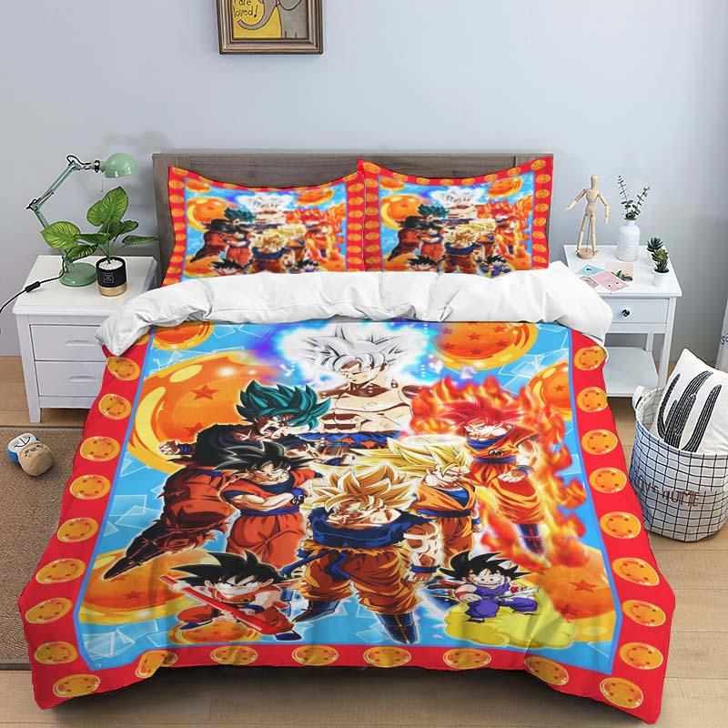 The Dragon Ball Three-piece Bedding Set (including One Duvet Cover and Two Pillowcases) Is The Perfect Holiday Gift.