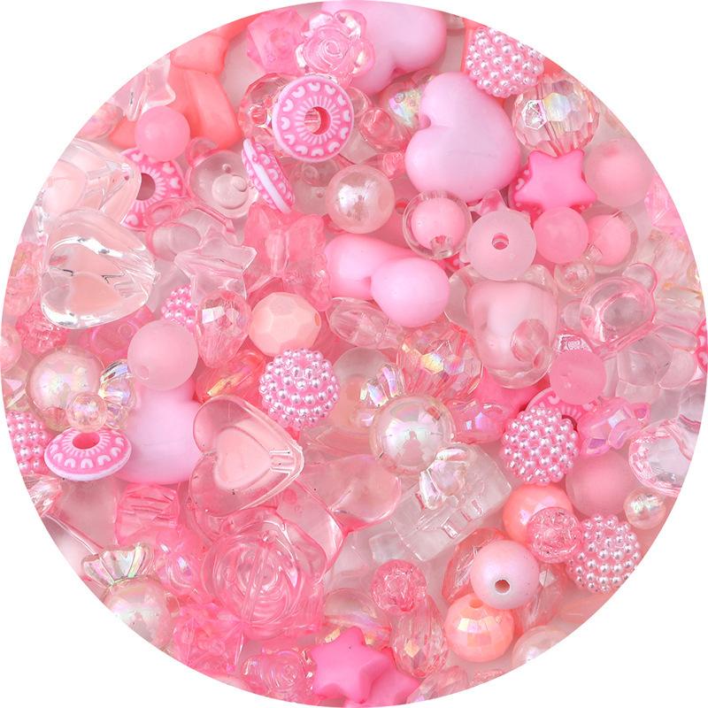 100g/pack Transparent Beads Handmade Jewelry Accessories Mixed Style Headwear Loose Bead Oil Drop Material Random Acrylic DIY Phone Chain Material