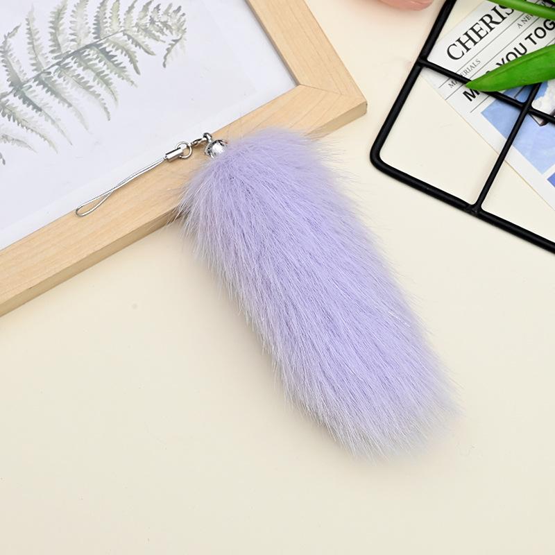 Women Key Rings Holders Artificial Fur Bag Decorations Simulated Fox Tail Furry Multiple Colors Fashion Pendant Creative Gift Accessories