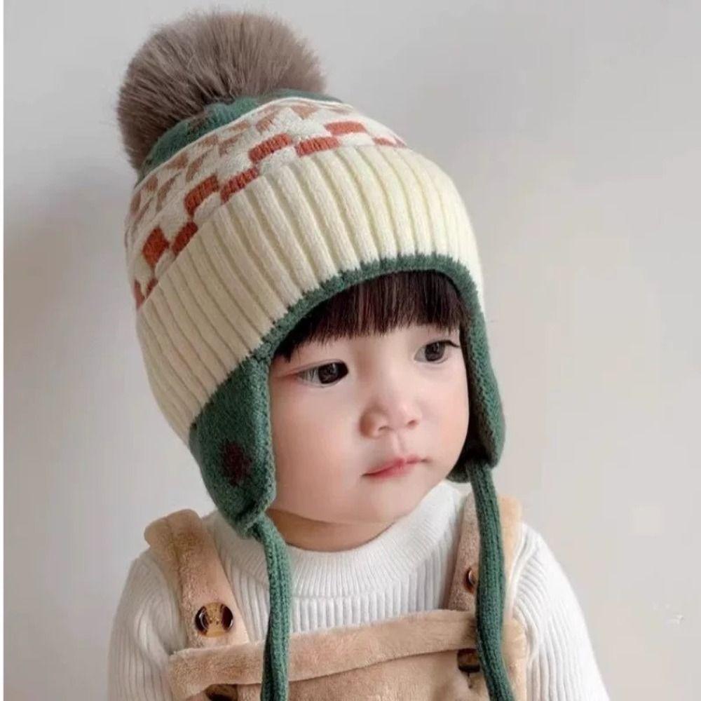 Soft Baby Beanie Caps Ear Protection Earflap Winter Hat Winter Warm Earflap Beanie Kids