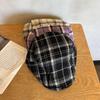 Checkered Fashion Pattern Women Casual Duckbill Cap For Summer And Autumn