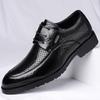Модная обувь большого размера, деловая, формальная, на шнуровке, для通勤, кожаная, для мужчин, весна-лето, черная, британский костюм, жених, свадебная обувь, мужская