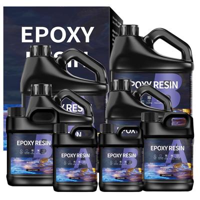 Черный галлон прозрачная эпоксидная смола AB Crystal Glue 1:1