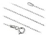 Długi Srebrny Łańcuszek Kulkowy Diamentowany Kulki 1Mm Ozdobny Cienki 60Cm