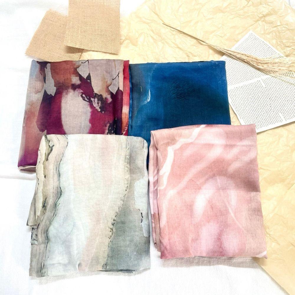 Soft Breathable Shawl Watercolor Series Long Wraps Fashion Indah Shawl Women