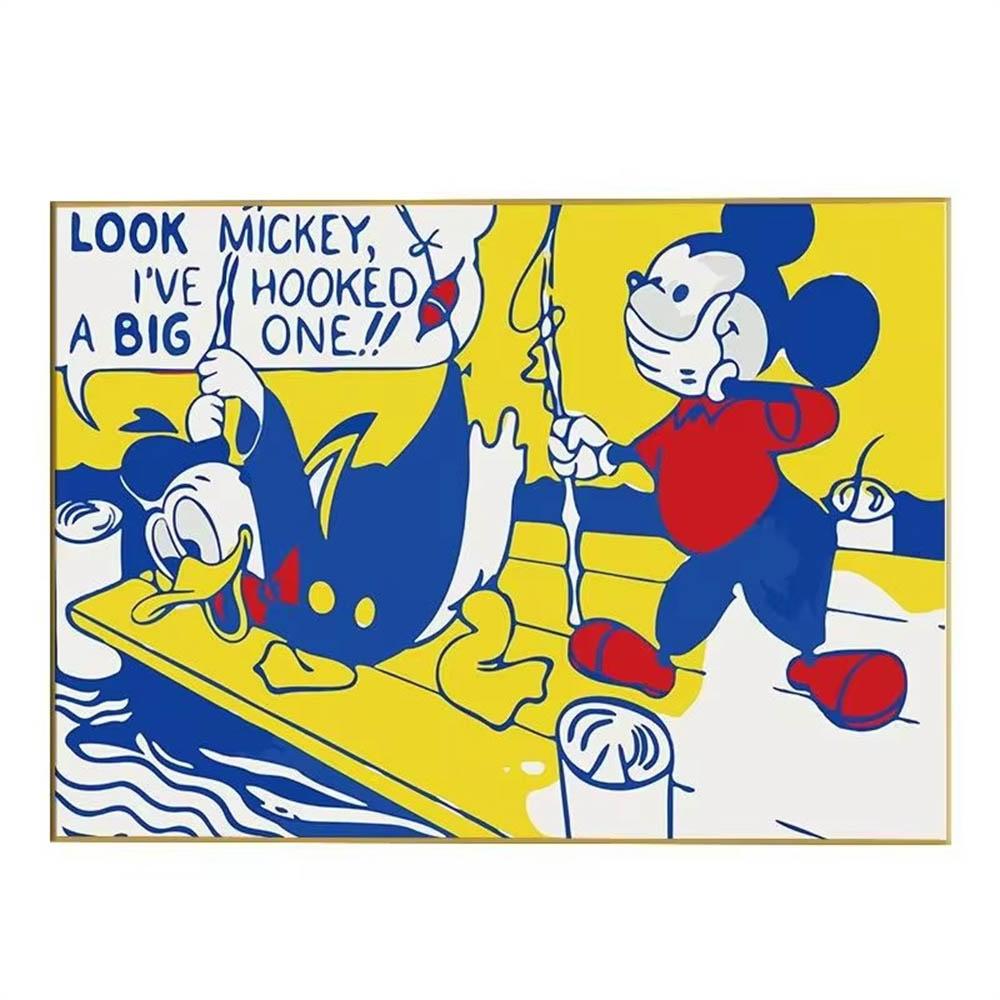 Disney Минималистичный стиль Дональд Дак Дейзи Микки 5D Алмазная Живопись Полная Алмазов Сделай Сам Ручная Алмазная Живопись Мультяшное Украшение Набор для Живописи