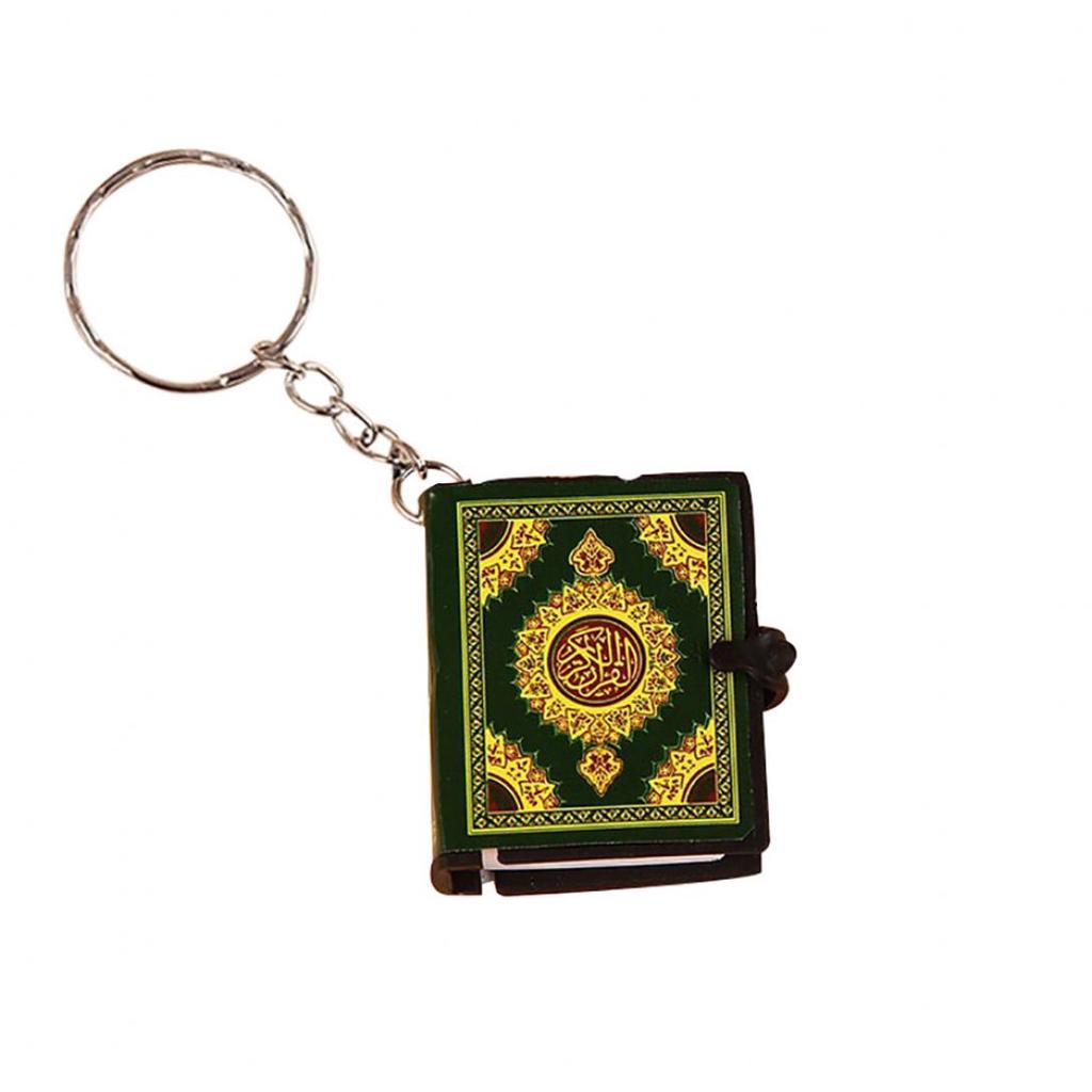 Healthy Bodycare Unisex Mini Quran Arabic Pendant Keychain Bag Car Hanging Key Ring Birthday Gift