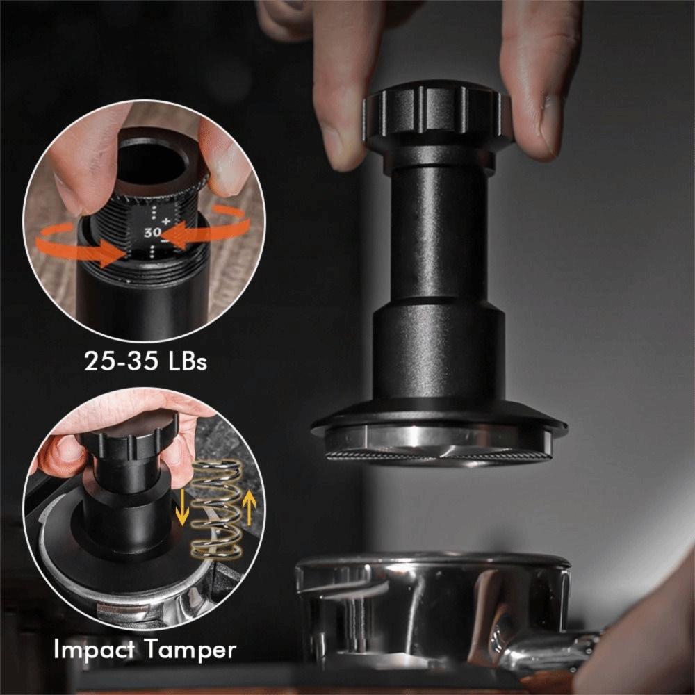 Adjustable Spring Loaded Coffee Tamper 58.35mm 53mm 51mm Espresso Tamper New Coffee Impact Tamper