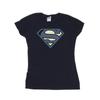 DC Comics Womens/Ladies Superman Indigo Blue Logo Cotton T-Shirt