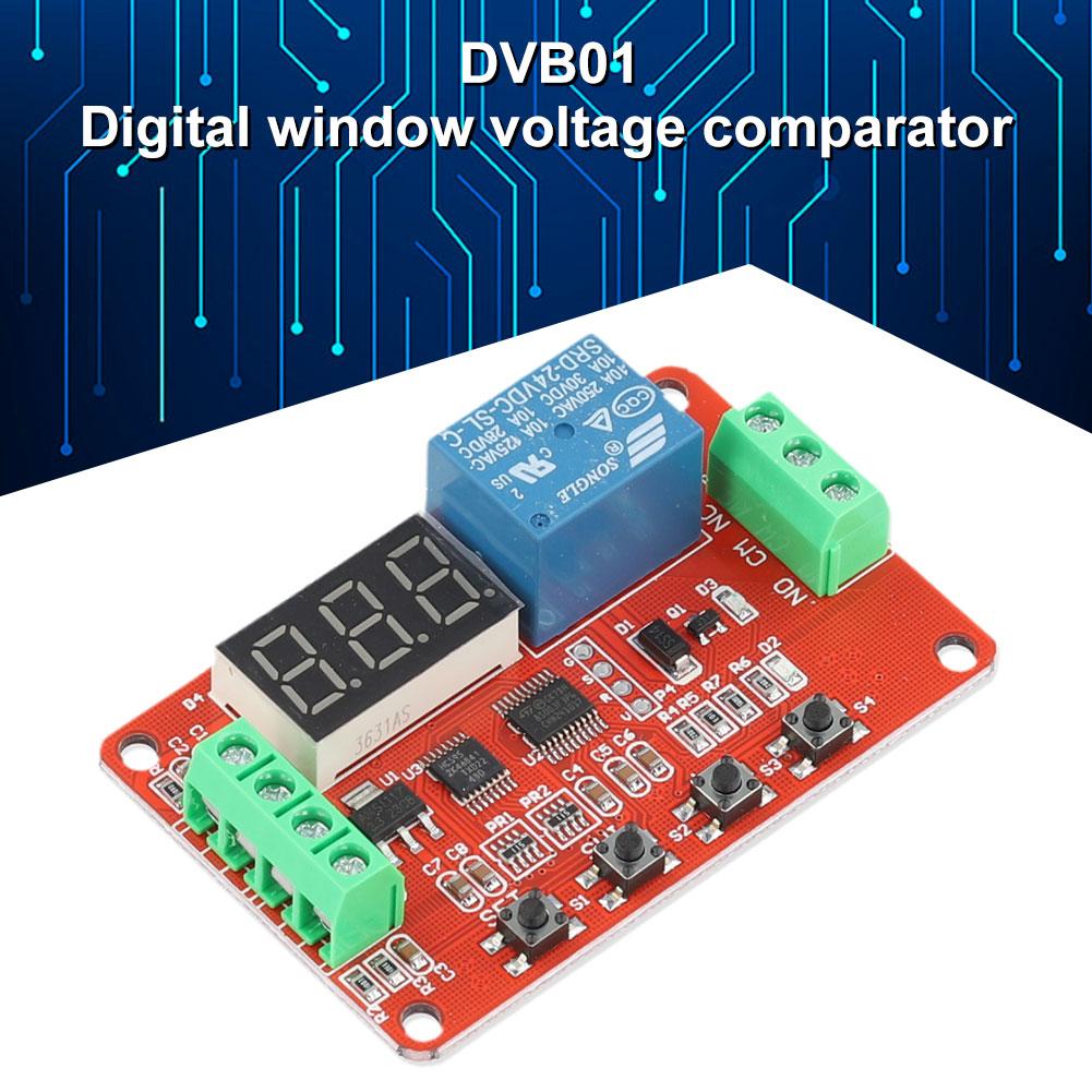 DVB01 Digital Voltage Comparator Module DC 5V 12V 24V Voltage Measurement Charge Discharge Monitor Electronic Components