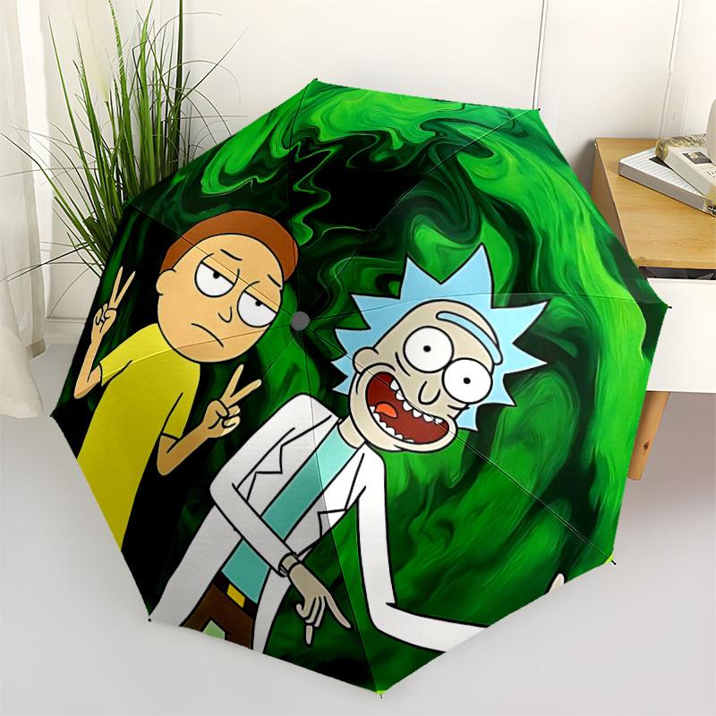 1pc Rick "Morty" Windproof Automatic Windproof Umbrella, Lightweight for Women/Men, Perfect Christmas Gift